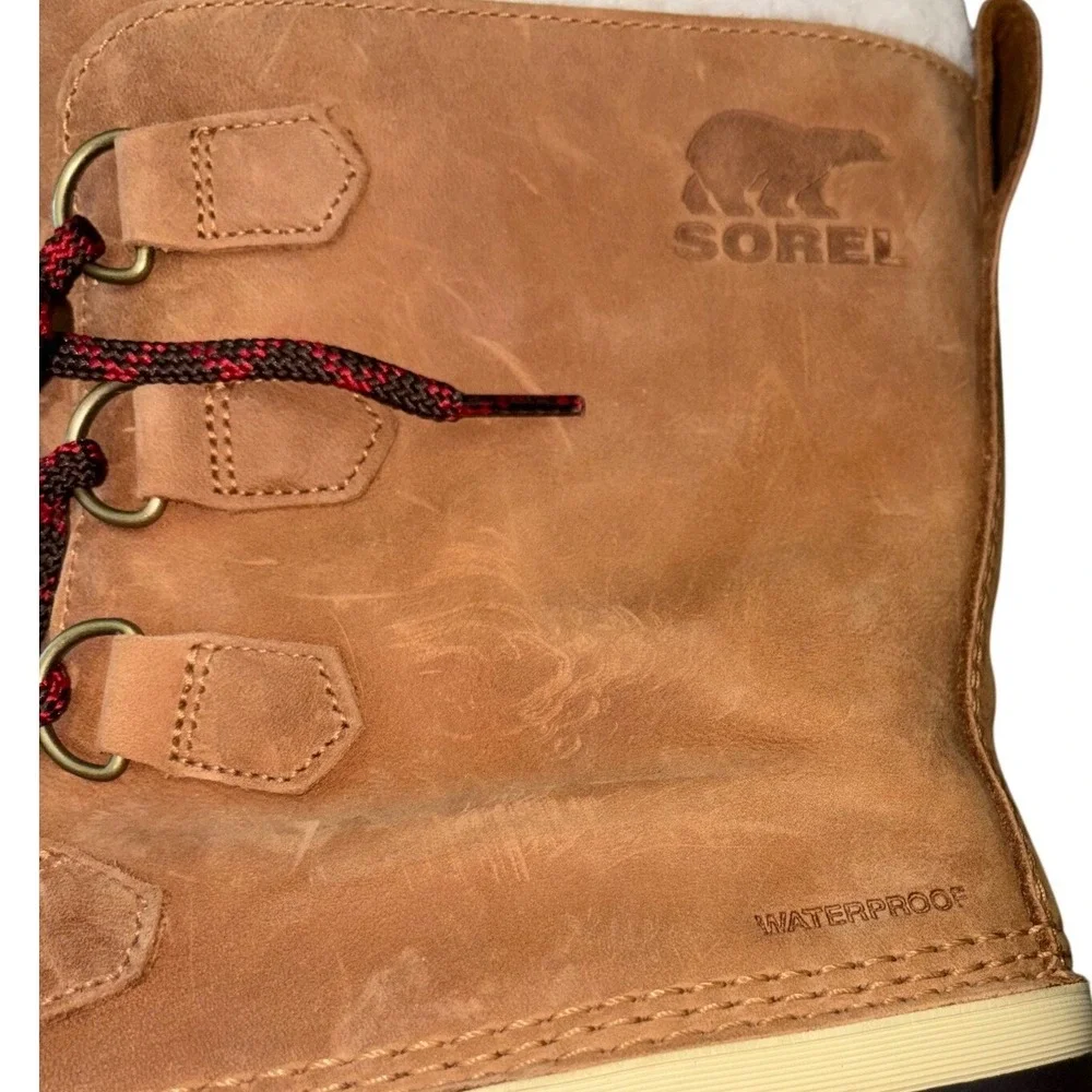 NWT Sorel Mens Caribou Waterproof Insulated Winter Snow Boots Buff Size 12